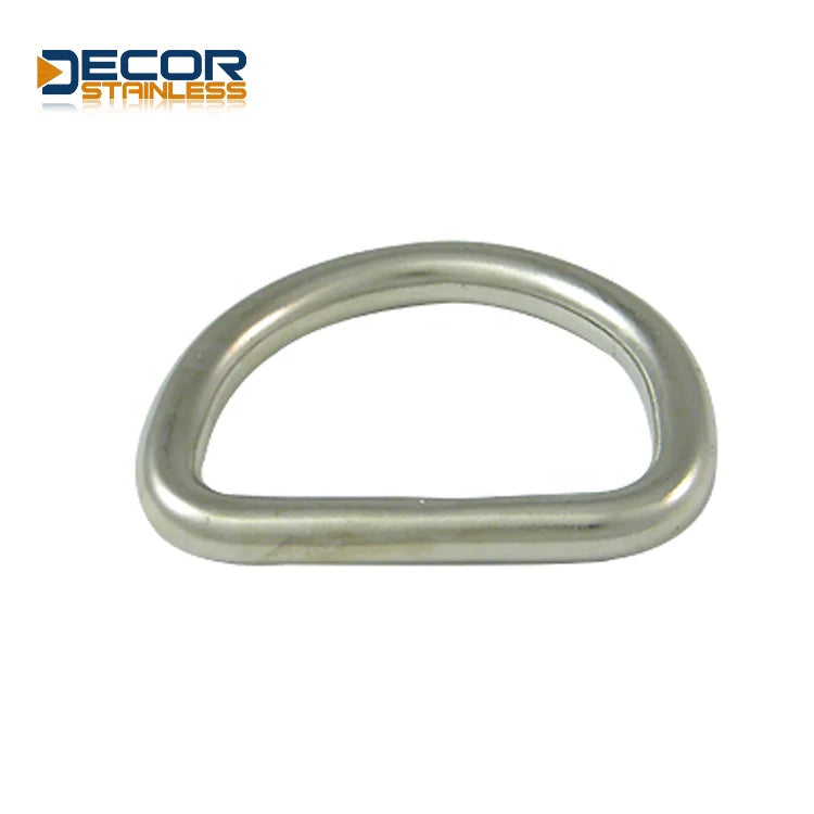 304/316 Stainless Steel D Ring Polished Iron Belt Buckle Marine Hardware Forged Treatment Rope Application