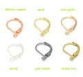 Hot Sale Fashion Silver Gold Diy Lever Back Clip Earring Findings French Wire Earring Lever Back Wire Earring Parts