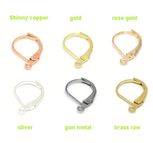 Hot Sale Fashion Silver Gold Diy Lever Back Clip Earring Findings French Wire Earring Lever Back Wire Earring Parts