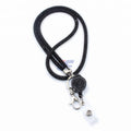 Custom ShinyFans SF-6666 Polyester/Nylon Lanyard Metal Hook New Design Web Rhinestone Charm 90cm Certified Customizable Sides