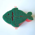 Fish Shape Factory Cheapest Price Kitchen Dish Washing Scouring Cloth Sponge