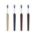 LULA Adult Toothbrush with Custom Logo Soft Slim Tip Dupont Nylon Bristle Black Plastic Handle for Home or Travel