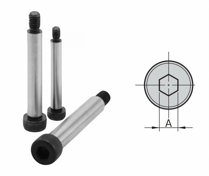 Custom Made Special DIN Standard Plain Finish Allen Key 4-40 6-32 8-32 Hex Shoulder Screw CNC Machined Bolt