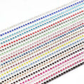 JC Colorful Rhinestone Chain Trim Claw Rhinestone Sliver Bottom Crystal Chain