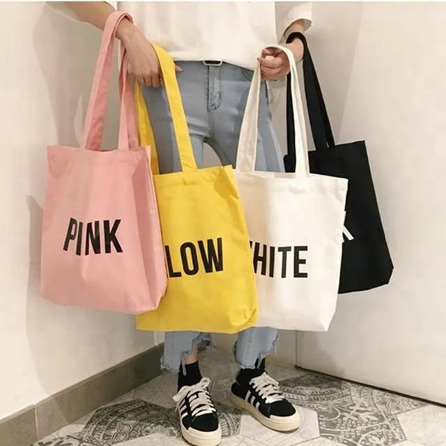Custom logo Printed Colorful Eco Recycled Plain Tote 100% Organic Cotton Canvas Totebag