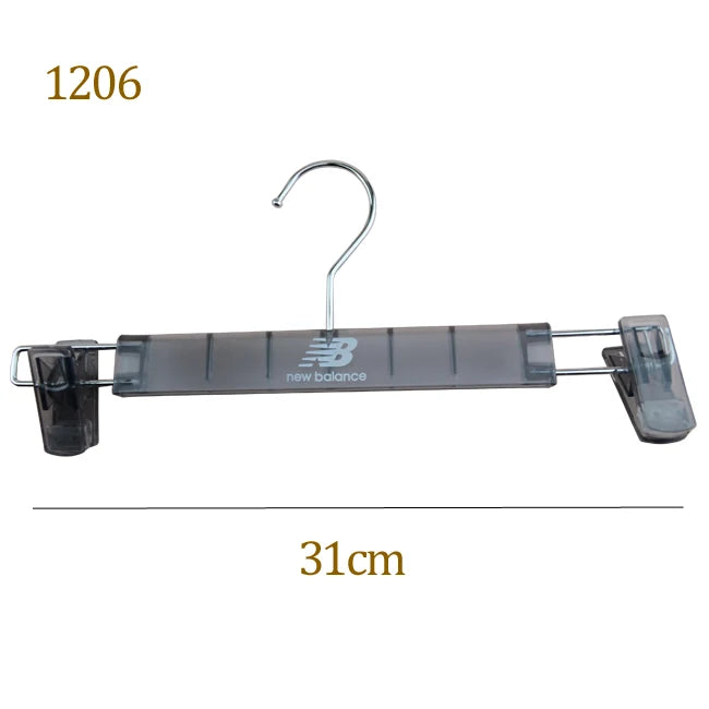 Adult Bottom Pants Hanger Eco-Friendly PS Plastic Injection-Molded Multifunction Chrome Hook Clothing Organizer Wardrobe Display