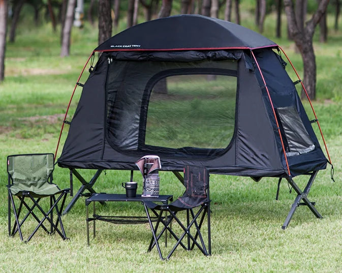 1-Person Folding Off-Ground Camping Cot Bed Tent CZ-336 Double Layered Camping Cot for Solo Use