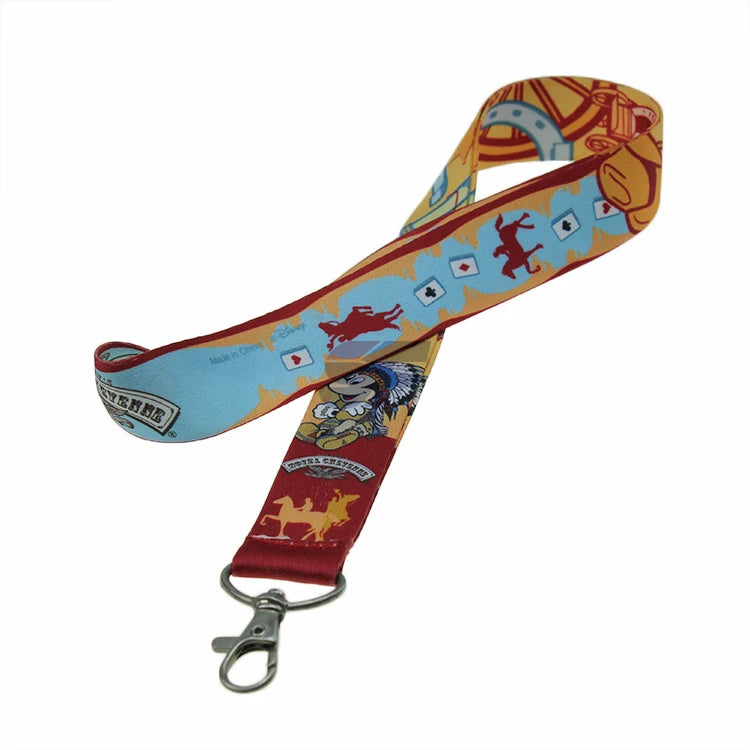 Cheap Custom Design Your Own Polyester Dye Sublimation Lanyards Heat Transfer Printed Bling Lanyard PMS Color Customizable Size