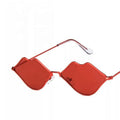 Hot Sales Fashion Metal Unisex Street Popular Lip Shape Sunglasses 2019
