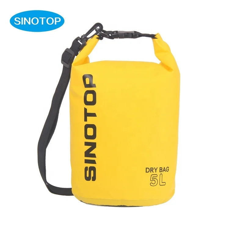 SINOTOP Factory Durable 5L 10L 20L PVC Tarpaulin Kayak Camping Waterproof Custom Dry Bag for Water Sport
