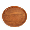Classical  Hot Sell Handmade 30cm Round Jujube Wood  Dessert Dish Plate