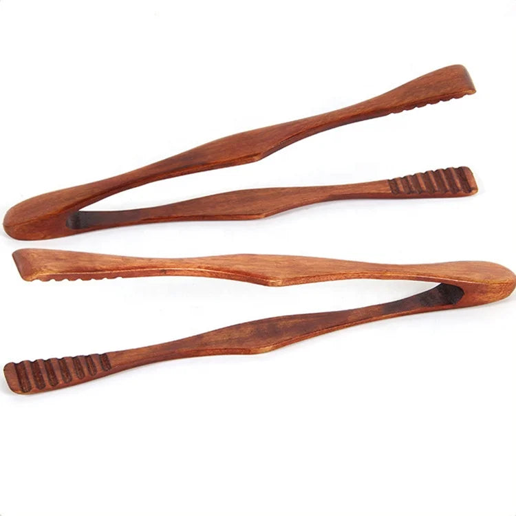 Classical Multi-functional Natural Wood Eco-Friendly Natural Lacquer Bread Tongs
