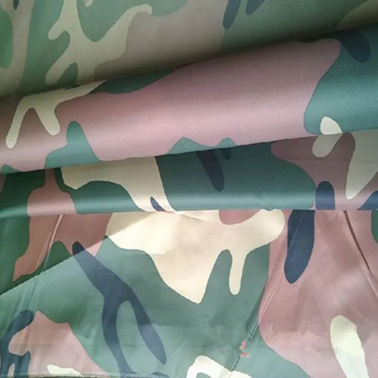 Camouflage Print Polyester Taffeta/waterproof Taffeta Fabric with Pu Coated