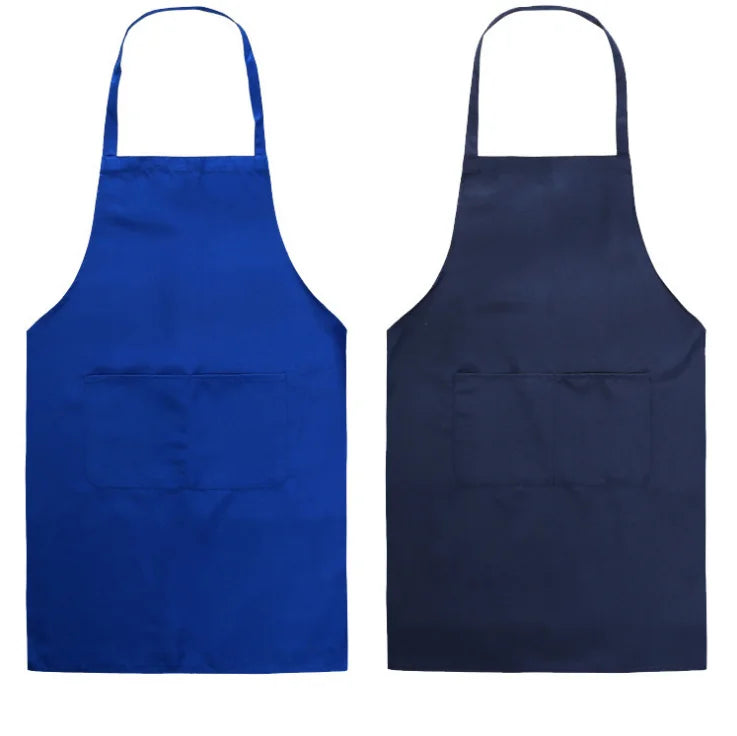 Custom logo Printed Black Promotion Waterproof Polyester 100% Cotton Canvas Kitchen Cooking Chef Aprons with Pockets