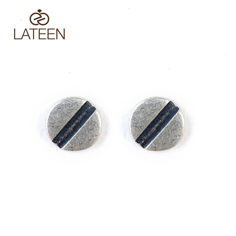 Punk Style Women's Men's 925 Gothic Screw Stud Earrings