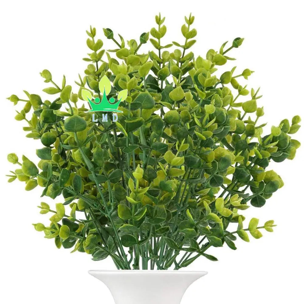 42-Stem Artificial Boxwood Greenery Foliage Plants PE Material for Wedding Garden Farmhouse Outdoor Decor Christmas in Bulk