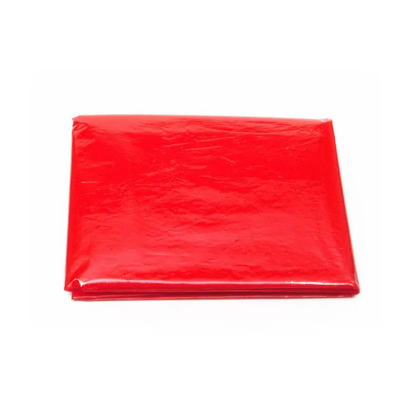 Red Disposable Waterproof Poncho Multicolor Rain Cape Rain Poncho