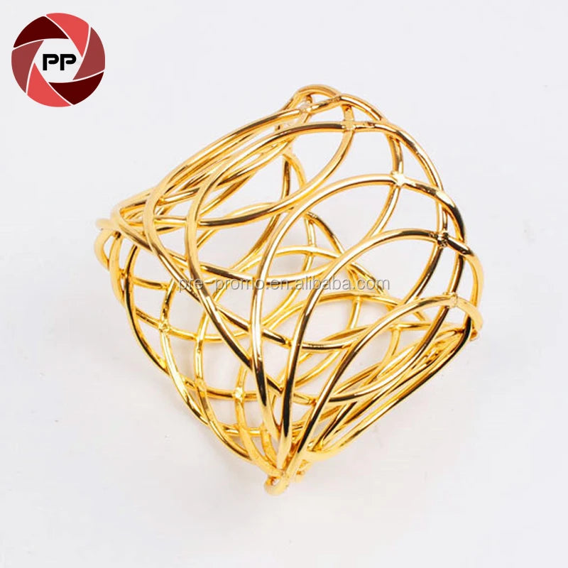 Wholesale Metal Wedding Wire Gold Napkin Ring