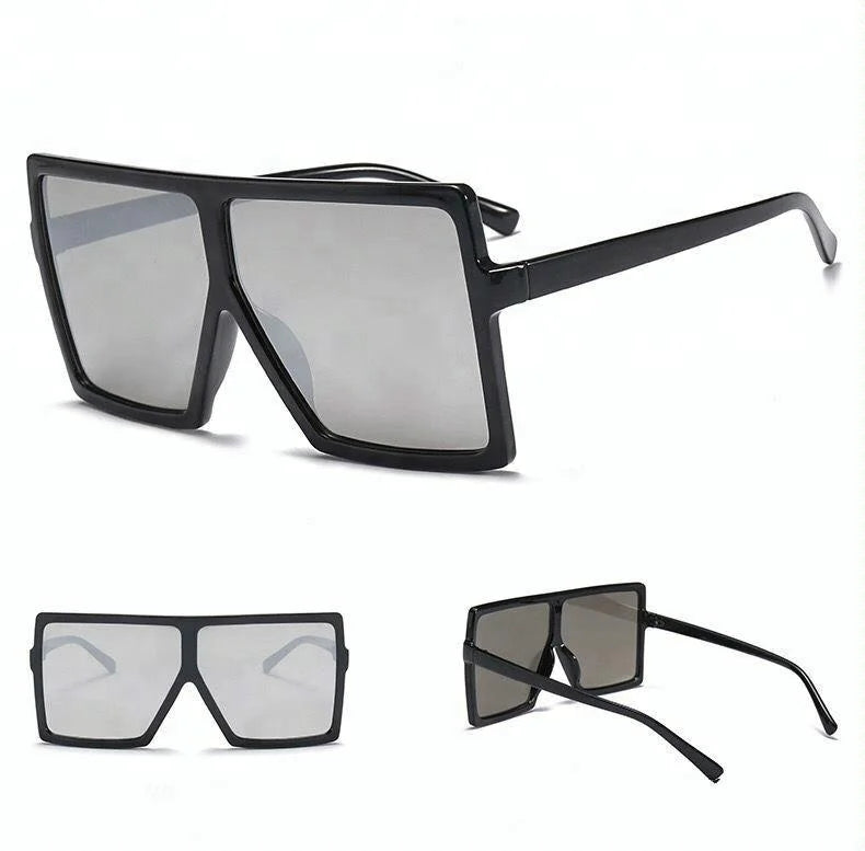 New Latest Model Women Men Oversize Big Size Square Sun Glasses Fashion Sunglasses 2024