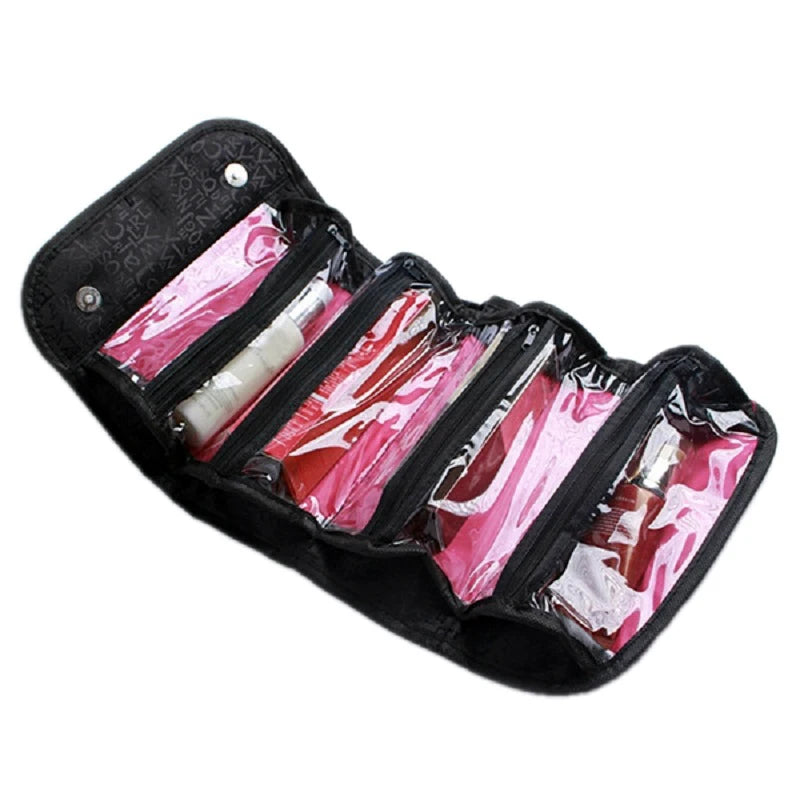 TV Hot Items Foldable Easy Roll up Cosmetic Bag Big Capacity Storage Toiletry Makeup Bag