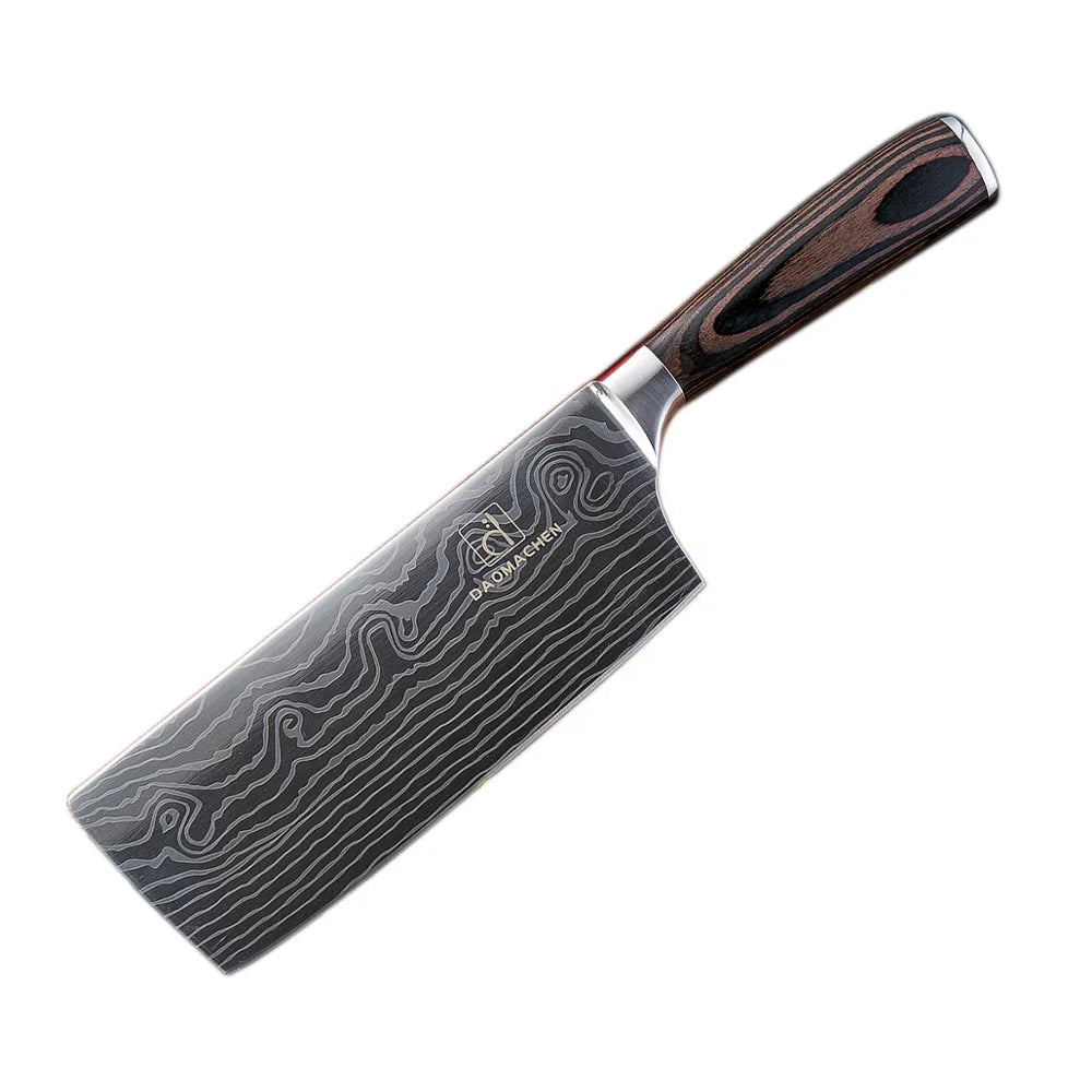 Hot Sale  Damascus Pattern Kitchen Slicing Knife for Kitchen
