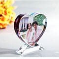 Beautiful Top Quality Wedding Favors Heart Shape Crystal Photo Frame From Crystal Manufacturer