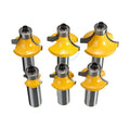 L-N118 1/2 Inch Round Over Router Bit Set - 1/8"1/4''5/16"3/8''3/16'' 1/2'' Radius Cleaning Corner Round Bits Set