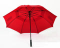 Double Canopy Red Color 30 Inch Print Golf Umbrella Shenzhen Custom  Golf Umbrella Windproof