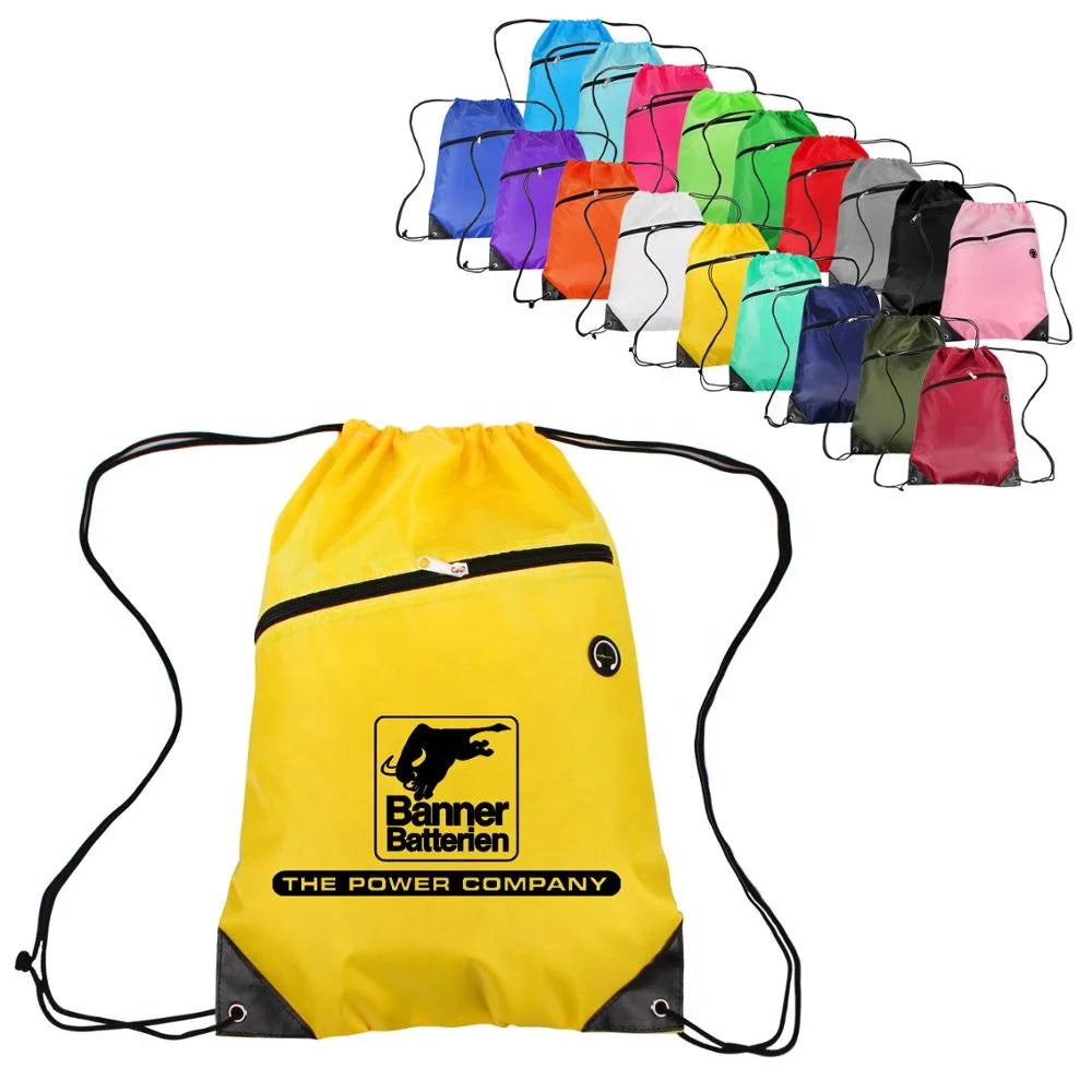 Wholesale YOUQU Unisex Waterproof Letter Pattern Simple Drawstring Backpack Bulk Nylon Support 16 Colors 20-38L