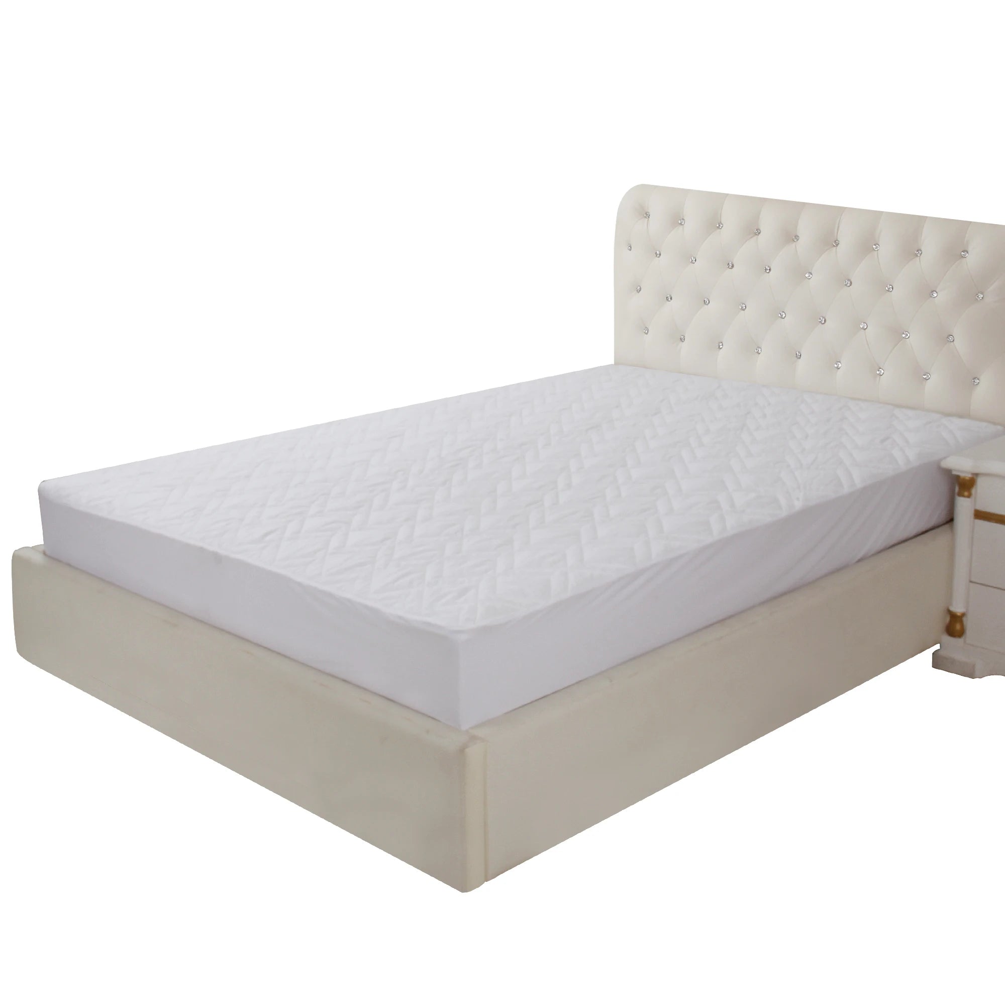 300N 100% Cotton Waterproof Hotel Used Mattress Cover Latex Mattress Protector