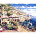 CHENISTORY DZ1634 Digital Painting by Numbers Lakeside Villa No Frame for Wholesale on Canvas
