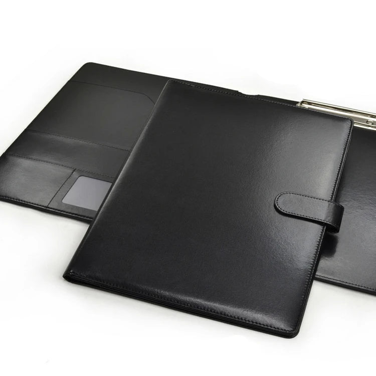 Colorful A4 PU Leather Binder Notebook Pocket File Business Organizer Office Stationery Presentation Folder Customized logo