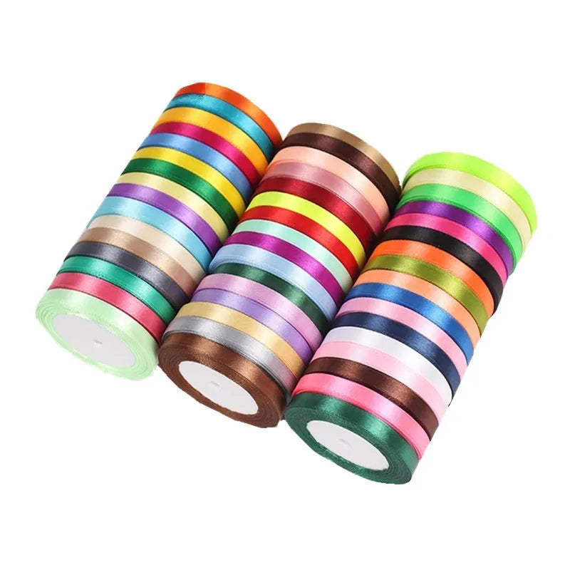 Wholesale 3/8 Inch 10mm Thin Single Face Satin Ribbon Party Wedding Decorative Gift Packing Ribbons