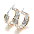 Stainless Steel Jewelry Gold and Silver Women's Hoop Steel Earrings for Female