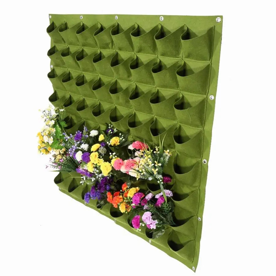 25 Pockets Vertical Garden Pots Large Vertical Garden Planter Indoor Decorative Green Wall Module Vertical Garden