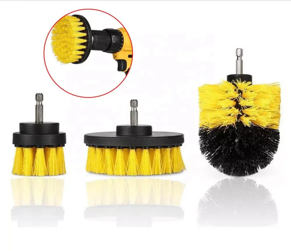 3pcs Power Drill Scrubber Brush Set for Bathroom or Kitchen Cleaning Premium Cleaning Brushes