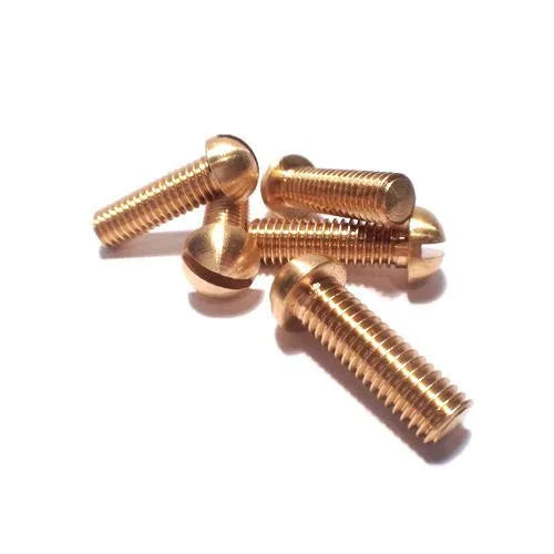 Custom Made High Precision Stainless Steel and Brass Screw Special Radius Slotted Oval Head Metric Measurement System