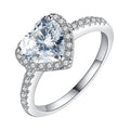 GR06  Wholesale Fashion Luxury 925 Sterling Silver Creative Zircon Heart Promise Ring for Women Weddings Valentine's Day Gifts