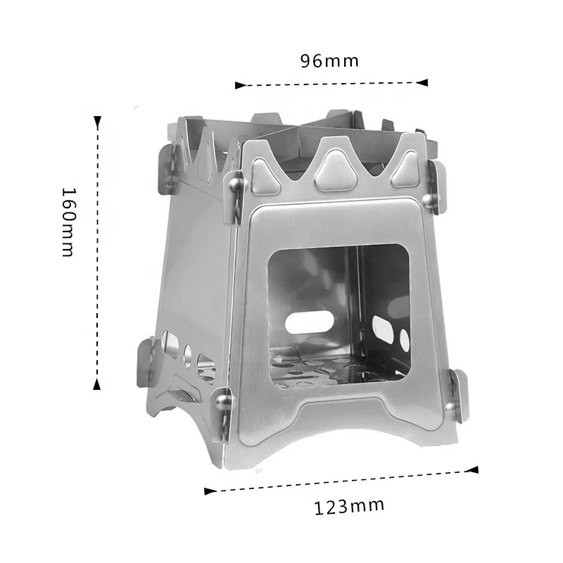 Camping Wood Stove Portable Tourist Lightweight Folding Cooker Firewood Outdoor  Trekking Hiking Picnic
