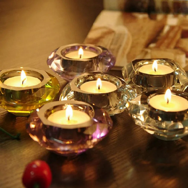 Hot Sale Candle Jar Crystal Tealight Candle Holder for Wedding Party Decoration
