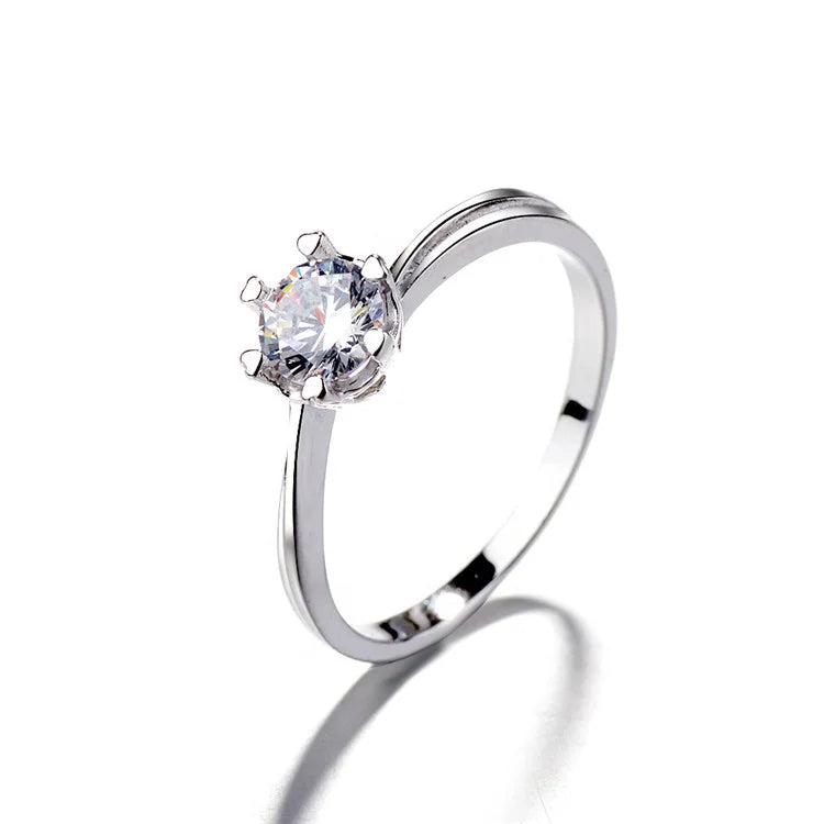 2025 Wedding Luxury Fine Jewelry Wedding Ring New Fashion Main Stone Cubic Zirconia Ring 925 Sterling Silver Ring  for Women