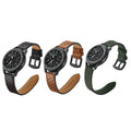 Men Luxury Leather Watch Strap Band With Metal Clasps for Apple Watch