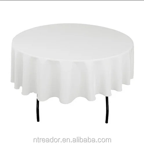 Table Cloths Round Wholesale logo Dining Table Cloth Set Custom Wedding Round Tablecloth for Wedding Events