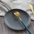 Hot Sale 8 Inch Matte Black Ceramic Dinner Plate for Western Breakfast Custom Logo Wholesale Factory Price