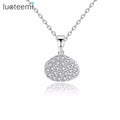 LUOTEEMI Fashion Full Tiny CZ Shell Shape Elegant Small Pendant Necklace for Female Party Jewellery Necklace