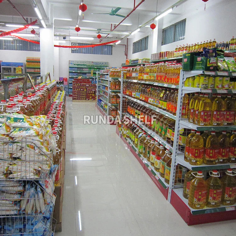 Back Mesh Shelf Customized Multi Layer for Convenience Store Gondola Shelving Rack 1) Supermarket 2)stores Q235B Steel 10 Sets