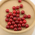CB8115 Half Drilled Red Coral Beadshalf Drill Hole Coral Beads
