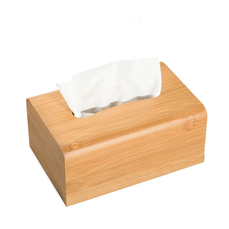 Luxury Classical Hot Sell Creative Handmade Eco-friendly Waterproof Durable Multi-Purpose 18.5 cm Rectangle Bamboo Tissue Box