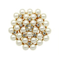 Weiman Factory Direct Wholesale Wedding Bouquets Imitation Pearl Flower Brooches Silver Gold Plated for Party Gift Alloy