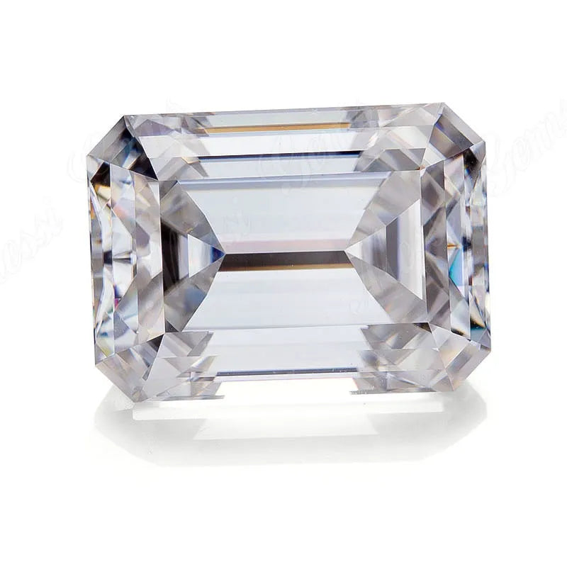 Messi Gems Factory Price Loose Gemstone 1ct 1.5ct 2ct 3ct Emerald Cut Moissanite Diamond